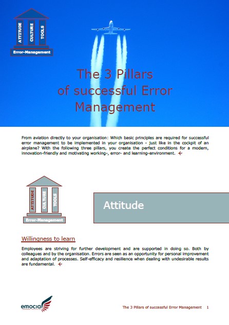 The 3 Pillars of successful Error Managagement